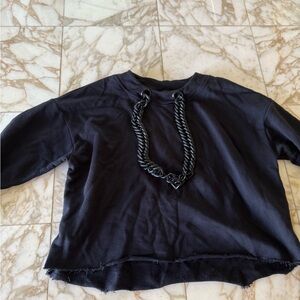 Zara Black Sweater with Chain Detail